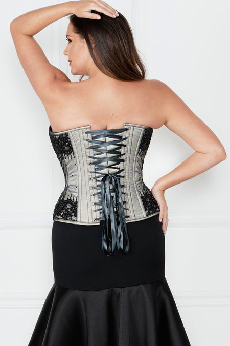 Couture-Korsett, silbern