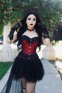 Couture-Korsett, Satin, burgunderrot