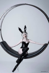 Waspie- Unterbrust Korsett aus PVC, Waist Training, schwarz