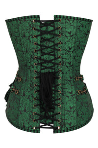 Green Longline Steampunk Corset