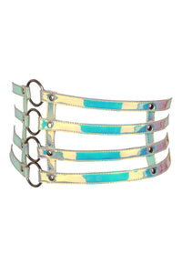 Pearlescent PVC Corset Belt