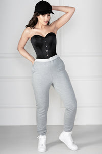 Überbrust-Korsett, verlängert, Waist Training, schwarz