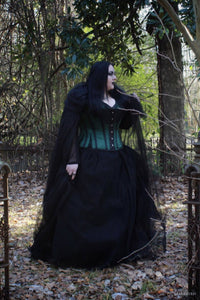 Überbrust-Korsett, Vintage-Stil, Waist Taming, grün