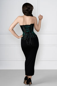 Überbrust-Korsett, Vintage-Stil, Waist Taming, grün