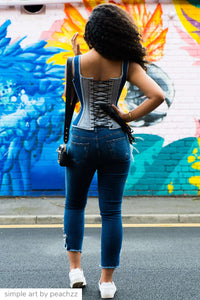 Double Denim WaistCoat Corset