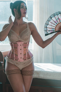 Corset Story WTS925 Historically Inspired Peach and Gold Underbust Corset