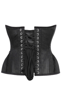 Black Burlesque Underbust with Bullet Hip Gores