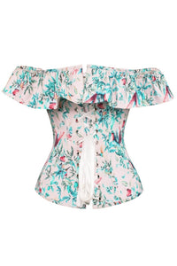 Corset Story FTS003 Birds Of Paradise Cold Shoulder Cotton Corset Top