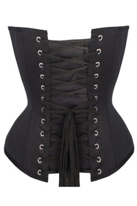 Überbrust-Korsett, verlängert, Waist Training, schwarz