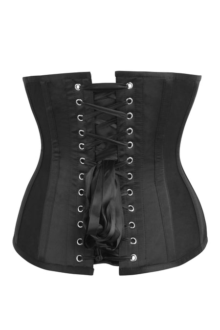 Corset Story BC-029 Black Mesh and Sequins Longline Underbust Corset