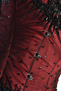 Corset Story C08 Burgundy Satin Couture Corset