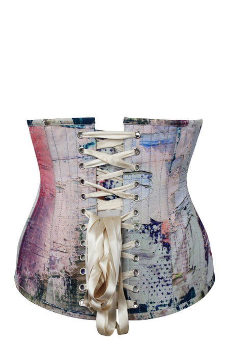 Corset Story MY-631 Vibrant Purple and Cream Snakeprint Underbust Corset