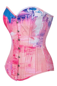 Corset Story MY-639 Cotton Candy Pink and Blue Longline Overbust Corset
