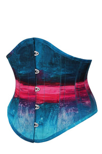 Corset Story MY-640 Stormy Night Blue and Pink Waspie Corset