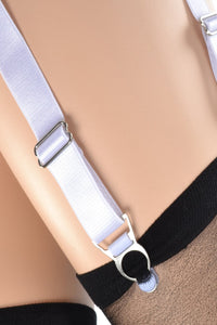 Corset Story SUSPENDER;W;6 6 x Steel Suspender Clips In White