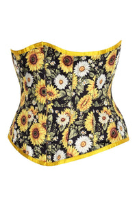 Golden Sunflower Underbust Corset – Bloom with Confidence