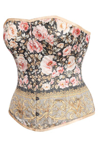 Vintage Rose Baroque Lace-Up Corset