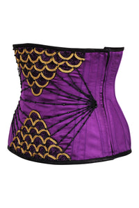Embellished Couture Underbust Corset Waspie In Purple
