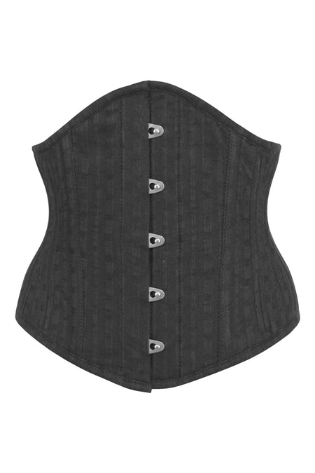 Shaper-Korsett mit Stahlstäbchen und Bügeln aus Satin und Baumwolle C19S  Schwarz kaufen bei  - Farbrichtung Schwarz Material Polyester
