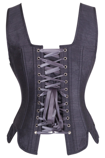 Historically Inspired Overbust Corset in Grey