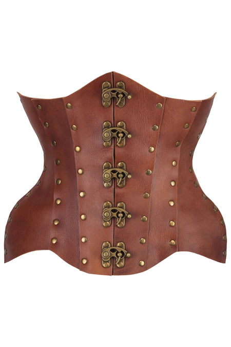 Handmade Leather Underbust Corset – Premium Quality for Re-Enactments & Renfaire Elegance