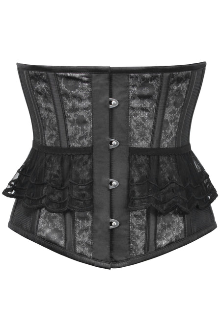 Corset Story FTS212 Smoky Charcoal Lace Underbust Corset