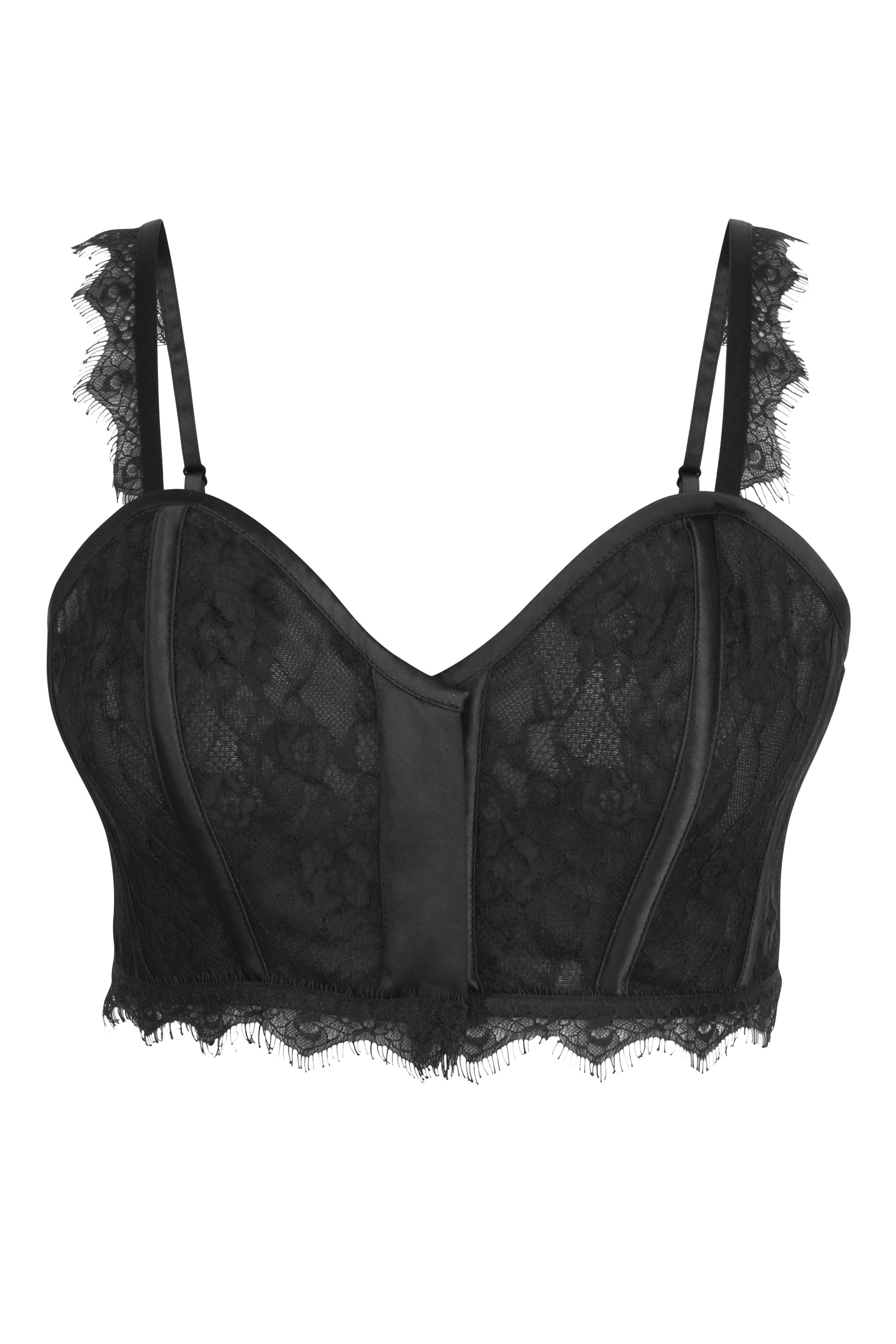 Black corset bralette on sale